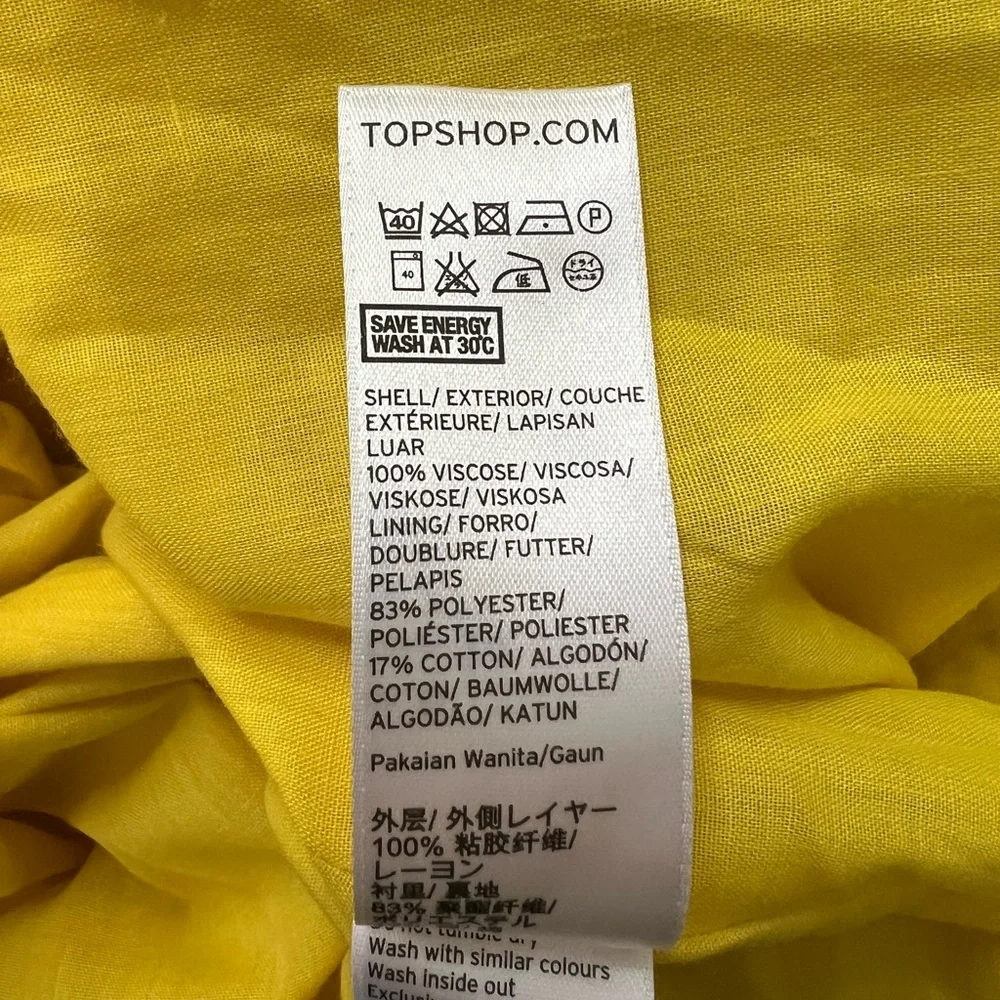 Topshop yellow appliqué